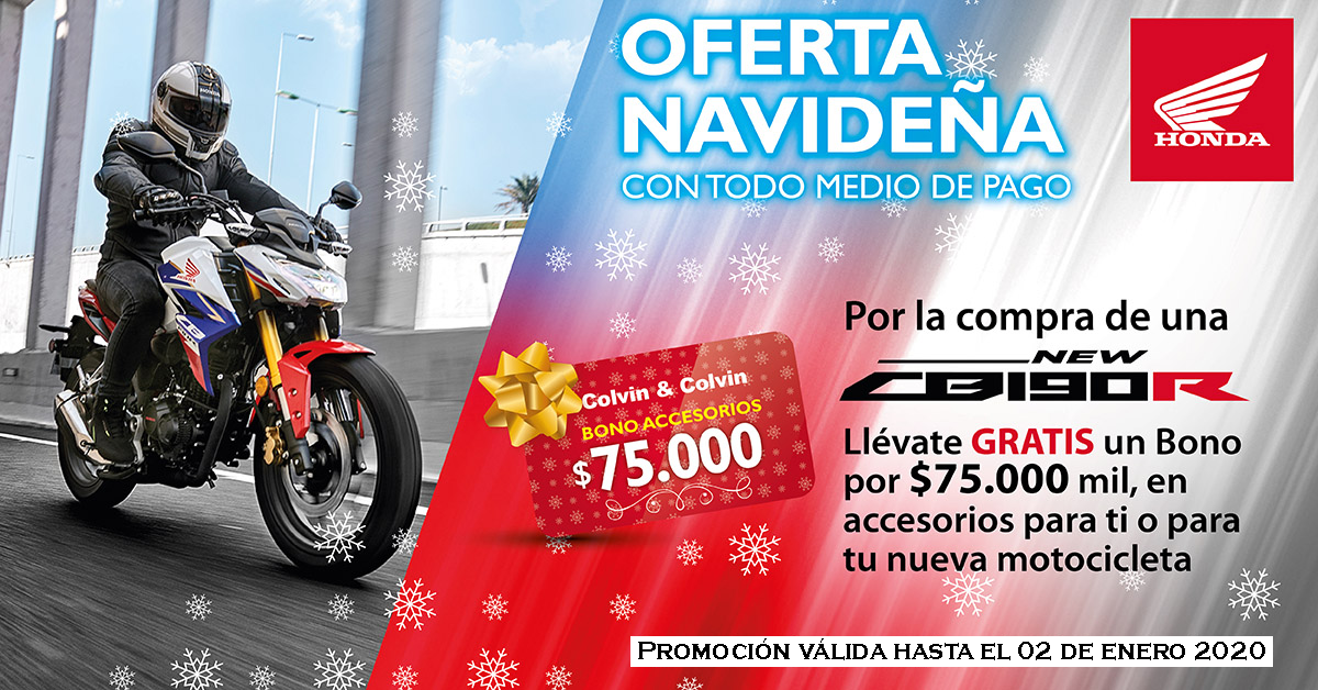 Promoci n Navide a Honda New Cb190r 2020 Colvin Colvin Honda